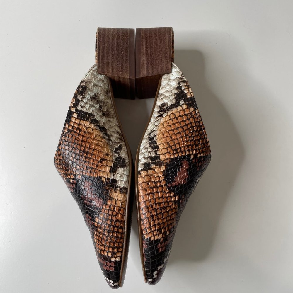 Madewell The Alicia Mule Flat in Snake Embossed Textured Leather Size 7 - Picture 8 of 12